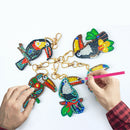 5pcs DIY Full Drill Special Shape Diamond Painting Bird Keychain Embroidery