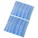 10Pcs Rectanglea Cold Light Teeth Whitening Color Palette Paper Shade Guide C BX