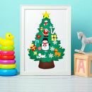 DIY Felt Christmas Tree Pendants Wall Hanging Decoration Stickers Xmas Orna