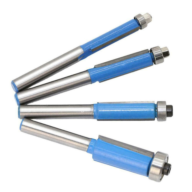 4pcs/set 1/4inch Handle Engraving Trimmer Wood Router Bits Milling Cutter A