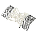Pearls Stretch Double Side Combs Clips Bun Maker Women Hair Accessories Lady