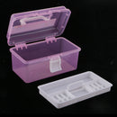 Pink Sewing Jewelry Painting Tools Box Home Storage Case Organizer w/Handle