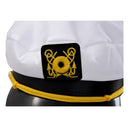White Navy Sailor Cap Captain Marino Marin Uniform Cotton Color White Black