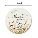Autumn Floral Thank You Stickers - 1 inch Circle Labels / 500 Per Pack Q5I8