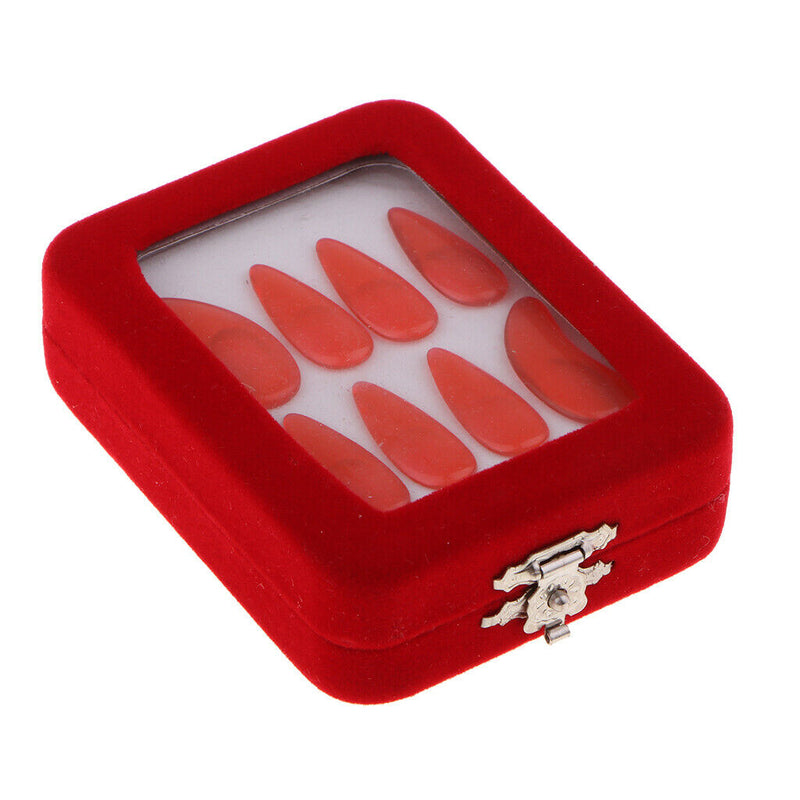 8 pcs Groove Guzheng Finger Picks Fingernails for Kids Children Small Red