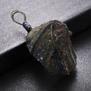 Natural Rainbow Titanium Crystal Agate Druzy Quartz Geode Pendant Beads Stone AU