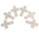 10pcs/set Wooden DIY Cross Pendant Hanging Ornaments with Rope Party Decor