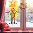 Christmas Hanging Flags Door Curtain Festival Decor Banners (Elk) A