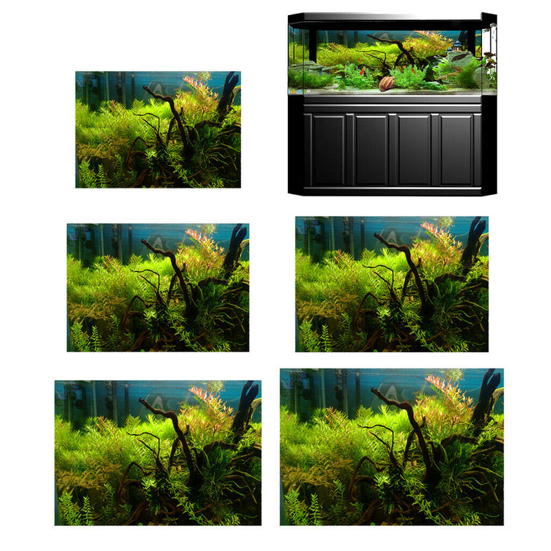 Aquarium Fish Tank Background Poster Grass Landscape Decor 61x30cm