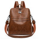 New Soft PU Wild Fashion Lightweight Simple Ladies Large Capacity Backpack