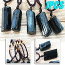 Raw Natural Black Tourmaline Schorl Pendant Chunk Chakra Reiki Protection Gift