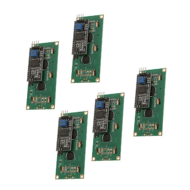 5Pcs 1602 16x2 Character LCD Display Module with IIC/I2C Serial Interface