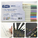 10Pcs/Set Metal Color Mark Pens Markers Highlighter Office School Stationery Kit