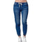 Women Casual Jogger Pants Drawstring Elastic Waisted Jeans Solid Ladies Den V1F6