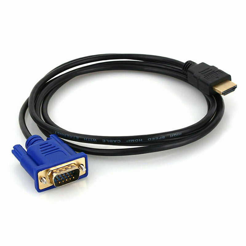 6ft HD 1080P HDMI to 15 Pin VGA Male Adapter Converter Cable HD Gift For PC G5L8