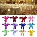 Streamer Ribbon Bow Tie for Chair Backrest Wedding Decoration-red