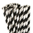 Paper Party Striped Straws Black/White I1I6