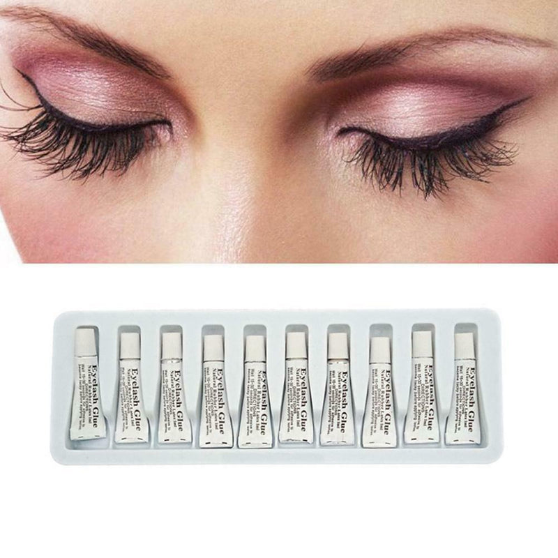 10Pcs False Eyelash Glue Does Not Hurt The Skin Waterproof White Eye Lash Glue