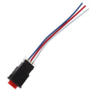 Motorcycle Double Flash Emergency Lamp Jump Button Switch 3 Wires Lock 100mm