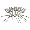 5 x 5oz Sweet Scoops & 5 x 5" Ice Tongs Wedding Candy Buffet Bar Stainless