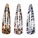 3 Pieces Fashionable Leopard Pattern Snap Hair Barrettes  Teens Hairpin Styling