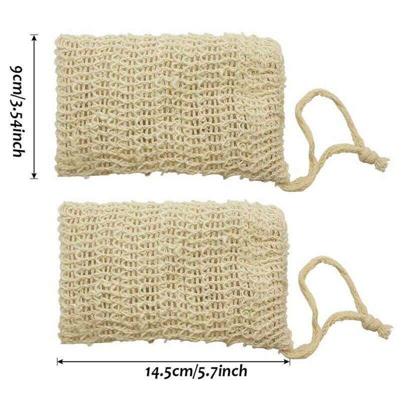 30 Pack Natural Sisal Soap Bag Exfoliating Soap Saver Pouch Holder W2I1