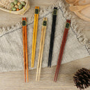 5Pairs Japanese Reusable Chopsticks Natural Beech Chopsticks Delicate gift bA3C