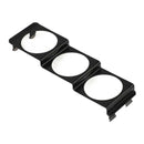 52mm Single DIN Radio Slot Pod Triple Gauge Meter Panel Radio Holder Black