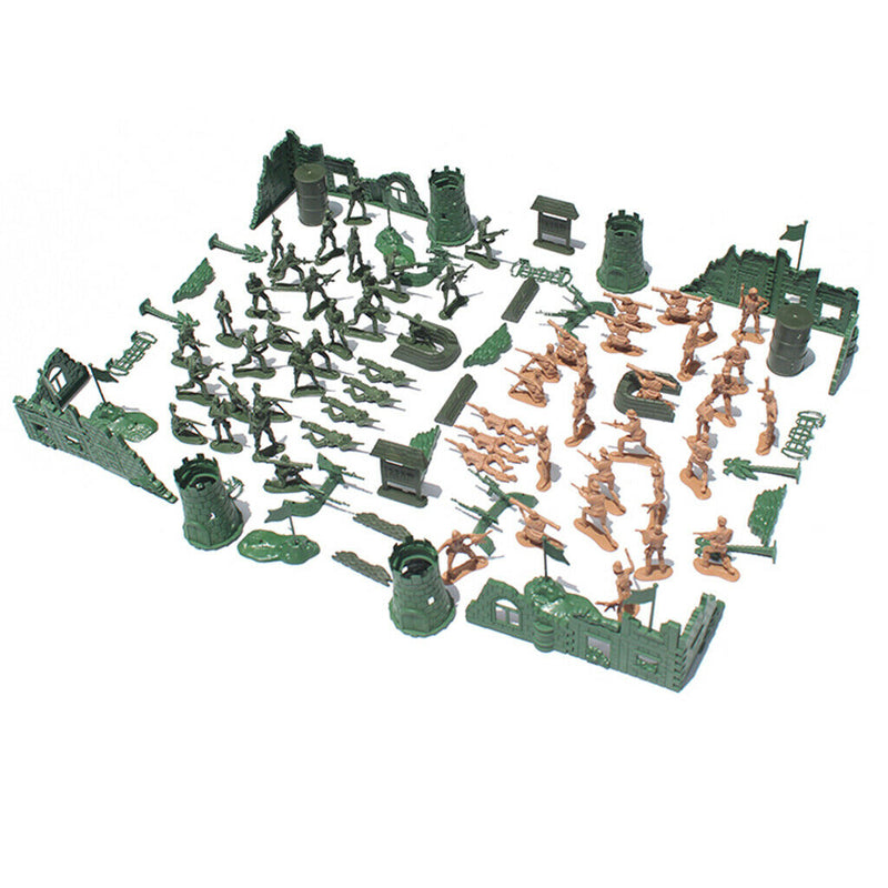 114 Pieces WWII  Men Playset 5cm Soldier Action Figures With Accessories