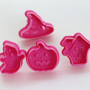 4x Halloween Plunger Mold Chocolate Cake Biscuits Cookies Fondant Moulds