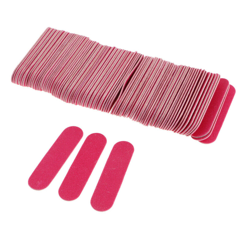 Pack Of 100 Pieces Dual-Sided Nail Files, Washable Nail Buffering Files Bulk,