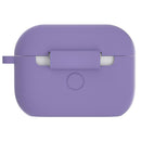 Silicone Earphone Case Protective Cover Box for Airpods Pro (Light Purple) A