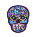 8Pcs iron on patches for clothes sew-on embroidered patch applique rose skull3cU