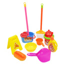 10xKids Pretend Play Cleaning Set-Bucket Broom Mop Duster Brush Dustpan Toys