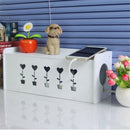 Rectangular Cable Storage Box Wire Management Socket Power Strip Cord Stora