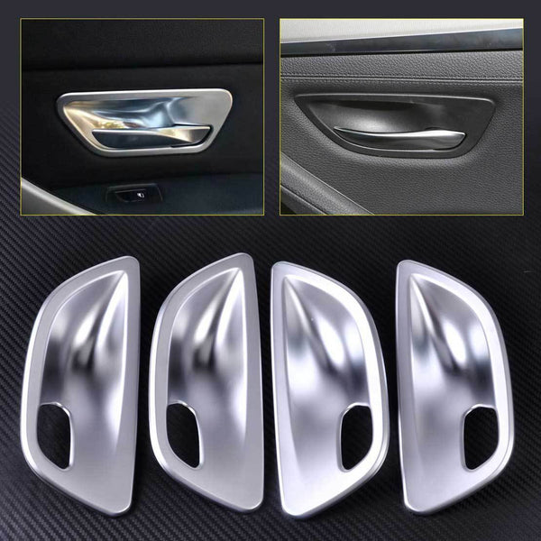4x Door Handle Cup Bowl Cover Trim fit for BMW 5 Series F10 F18 Sedan 11-16 hf
