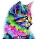 5D DIY Full Drill Diamond Painting Colorful Kitten Cross Stitch Embroidery