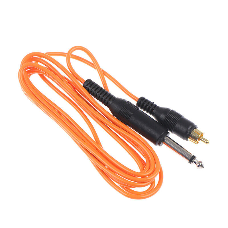 1X Hook Line Straight RCA Clip Cord Wire Cable Interface Insert Tattoo MachS Hn