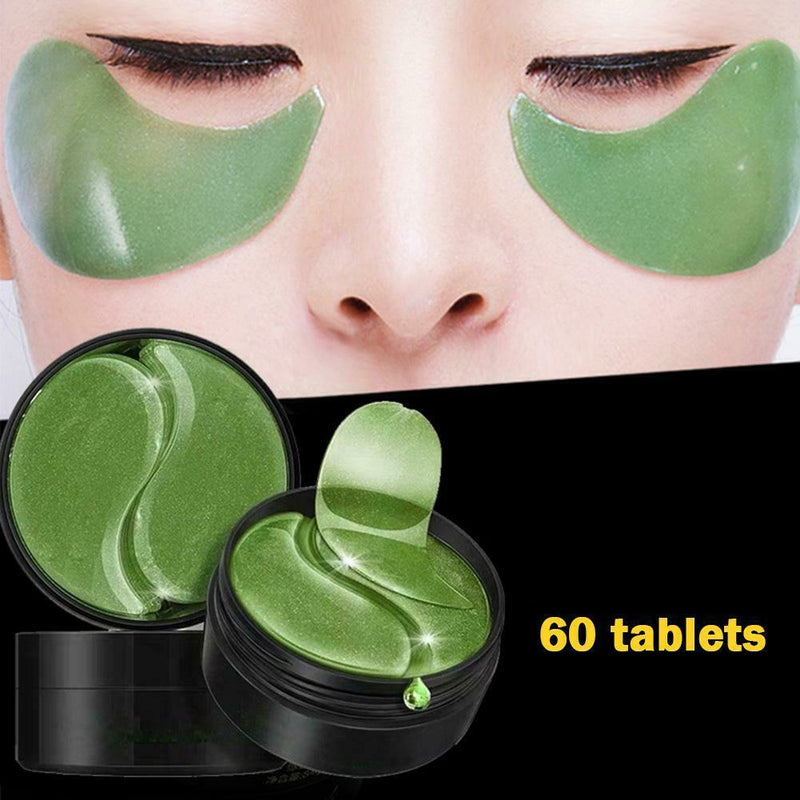 60pcs/box Deep Sea Green Algae Crystal Eye Collagen Gel Eye Patches