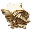 25x Wooden Slices Wood Pieces Cutouts Blank Star Shape Unfinished Embellishments