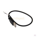2x USB 2.0 Male to 2 CORE 2 wire Data and charge Extend cable cord DIY
