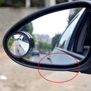 1PC Black car blind spot mirror 360Â° angle view adjustable rearview mirror M&E