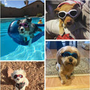 2 Pcs Folding Pet Goggles, Stylish Dog Sunglasses for UV Stop Waterproof