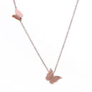 Fashion Brand Woman Jewelry Butterfly Pendant Necklace Steel Best Stainless Q0W4