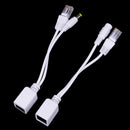 2x power over ethernet passive PoE adapterinjector+splitter kit PoE cable whit Z