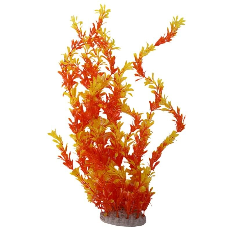 Aquarium Artificial Orange Lang Artificial Plant Decoration 50cm