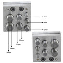 Round Disc Cutter 7 Punch Set Tool Metal Cutting Square Base Jewelry Jewele