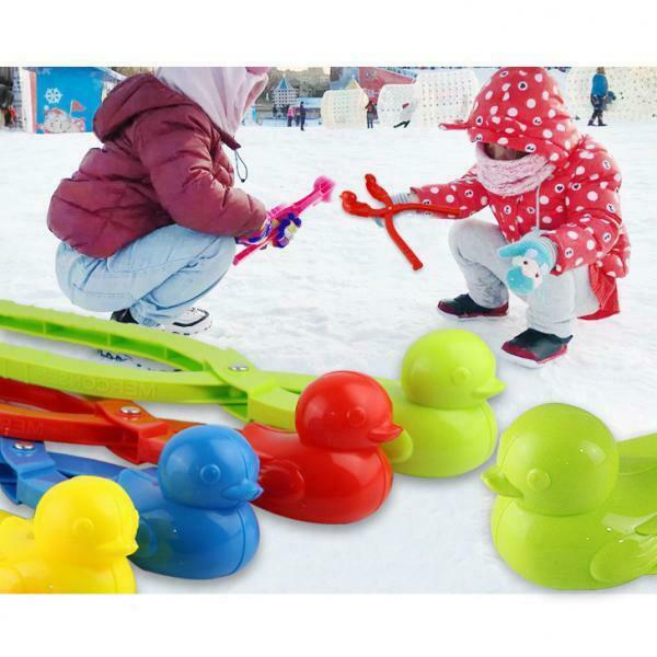 Duck Shape Snowball Clip Ball Maker Snow Mold Outdoor Sports Green