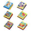 6pcs Soft Cloth Book Baby Kids Children Early Educational Cartoon Book Toys