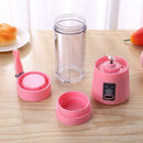 2 Blades USB Portable Electric Fruit Juicer Smoothie Maker Blender (Pink) A